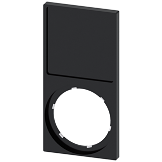 Label holder, square frame at the bottom, black, for labeling plate 27x 27 mm