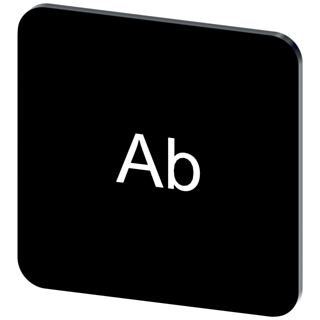 Labeling plate 22 x 22 mm, label black, labeling: Ab