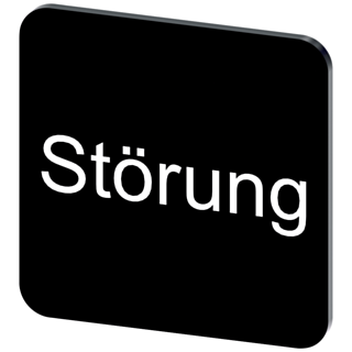 Labeling plate 22 x 22 mm, label black, labeling: Störung