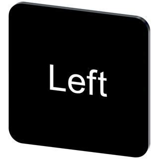 Labeling plate 22 x 22 mm, label black, labeling: Links