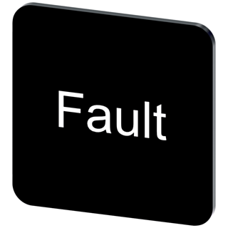 Labeling plate 22 x 22 mm, label black, labeling: Fault