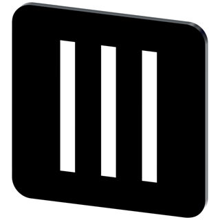 Labeling plate 22x22 mm, black label, icon: III*