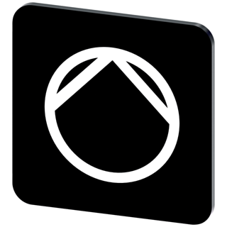 Labeling plate 22 x 22 mm, label black, labeling: Pump