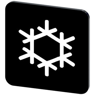 Labeling plate 22 x 22 mm, label black, labeling: Kühlung