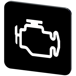 Labeling plate 22 x 22 mm, label black, labeling: Motor