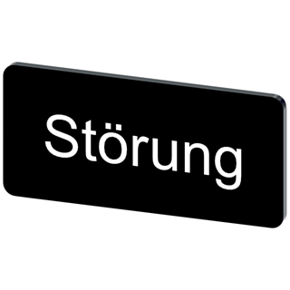 Labeling plate 12.5 x 27 mm, label black, labeling: Störung