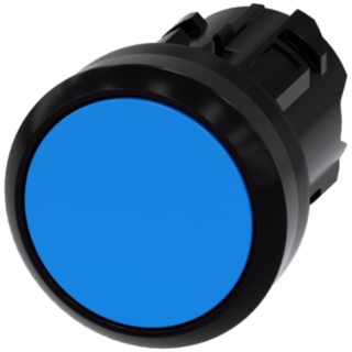 Pushbutton, 22 mm, round, plastic, blue, button