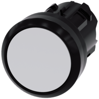 Pushbutton, 22 mm, round, plastic, white, button