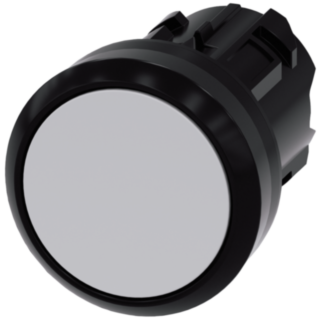 Pushbutton, 22 mm, round, plastic, gray, button