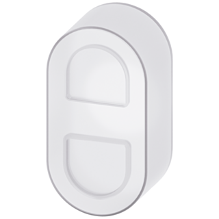 Silicone-free protective cap for twin pushbutton raised, clear
