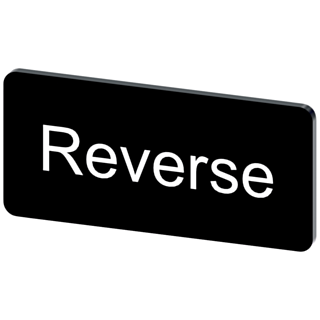 Labeling plate 12.5 x 27 mm, label black, labeling: Reverse