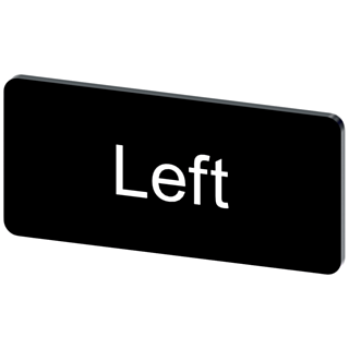 Labeling plate 12.5 x 27 mm, label black, labeling: Links