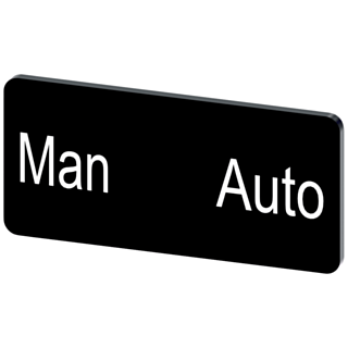 Labeling plate 12.5 x 27 mm, label black, labeling: MAN Auto
