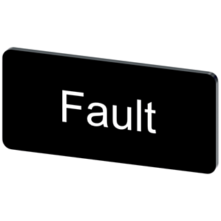 Labeling plate 12.5 x 27 mm, label black, labeling: Fault