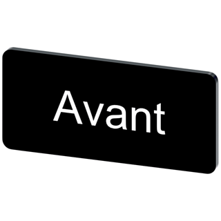 Labeling plate 12.5 x 27 mm, label black, labeling: AVANT