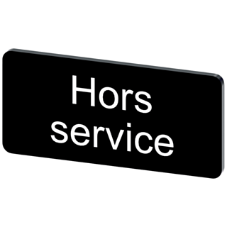 Labeling plate 12.5 x 27 mm, label black, labeling: HORS Service