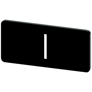 Labeling plate 12.5x27 mm, black label, icon: I*