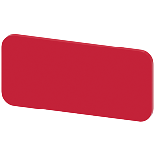 Labeling plate 12.5x27 mm, label red, without inscription