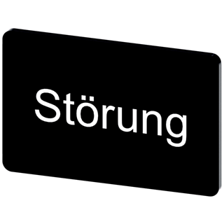 Labeling plate 17.5 x 27 mm, label black, labeling: Störung