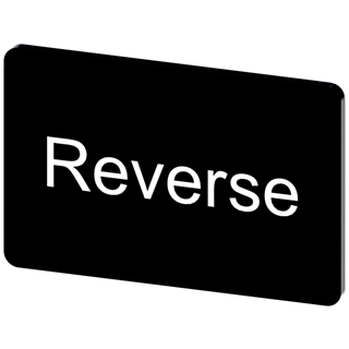 Labeling plate 17.5 x 27 mm, label black, labeling: Reverse
