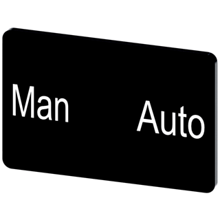 Labeling plate 17.5 x 27 mm, label black, labeling: MAN Auto