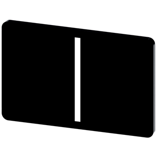 Labeling plate 17.5x27 mm, black label, icon: I*
