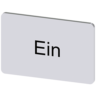 Labeling plate 17.5x27 mm, silver-colored label, labeling: Ein