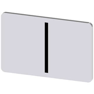 Labeling plate 17.5x27 mm, silver-colored label, icon: I*