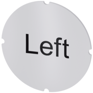 Inscription plate for illuminated pushbutton, round, milky, labeling: Links