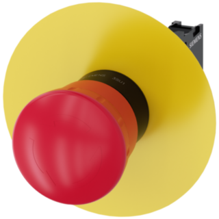 Emergency stop mushroom pushbutton, 22 mm, round, plastic, red, 1 NC