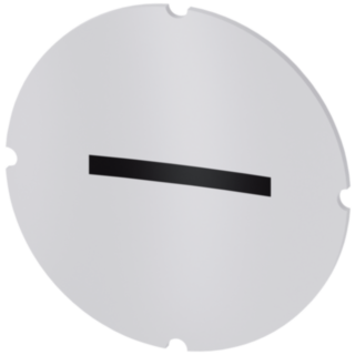 Inscription plate for illuminated pushbutton, round, milky, icon: Decrease, minus