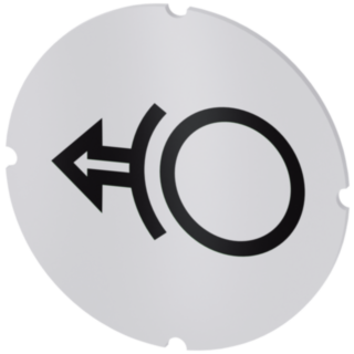 Inscription plate for illuminated pushbutton, round, milky, icon: Release brake