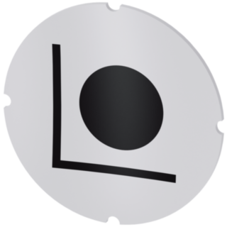 Inscription plate for illuminated pushbutton, round, milky, icon: Setup