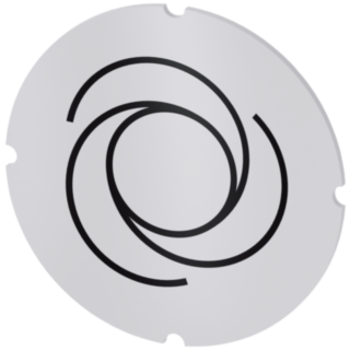 Inscription plate for illuminated pushbutton, round, milky, icon: Automatic sequence