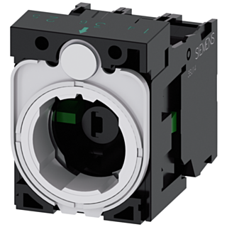 Holder for 3 modules, 1 NO, 1 NO, LED module, amber, 6-24 V AC/DC