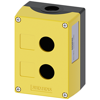 Enclosure for command devices, 22 mm, round, plastic, yellow, 2 command points