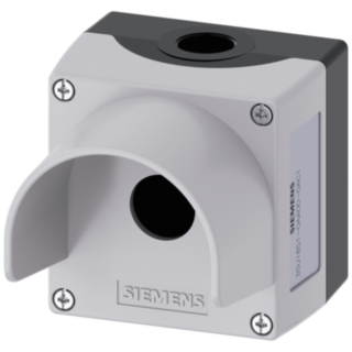 Enclosure for command devices, 22 mm, round, metal, gray, 1 command point