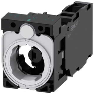 Holder for 3 modules, 1 NO + 1 NC, LED module, amber, 6-24 V AC/DC