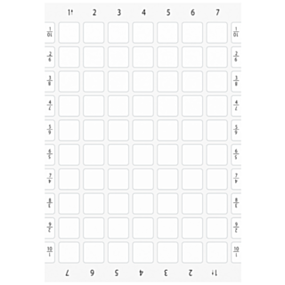 Labeling plates, on enclosure 22x22 mm, white, without inscription