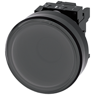 Sensor switch, 22 mm, round, plastic, black, 24 V DC, 4-pole