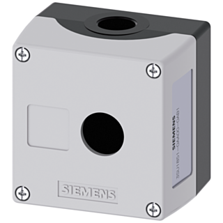 Enclosure for command devices, 22 mm, round, metal, gray, 1 command point