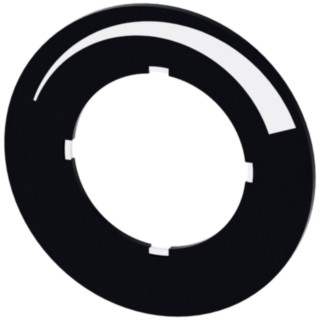 Potentiometer label, black label, icon: Power up