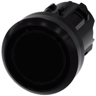 Pushbutton, with illuminated pushbutton design, 22 mm, round, plastic, black