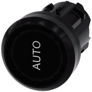 Pushbutton, with illuminated pushbutton design, 22 mm, round, plastic, black
