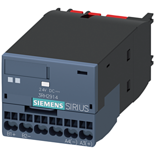 Coupling link for mounting on 3RT2 contactors, S00-S3, 24 V DC, spring-loaded terminal