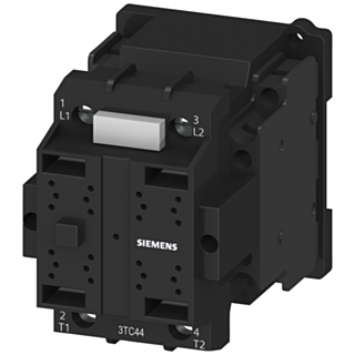Contactor size 2, 2-pole DC-3 and 5, 32 A auxiliary switch 22 (2 NO + 2 NC) AC operation