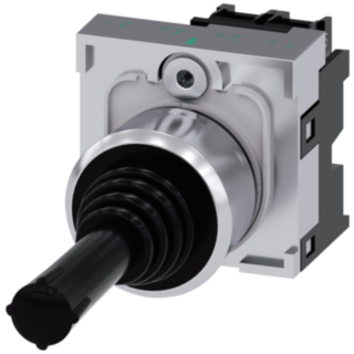 Coordinate switch, 22 mm, round, metal high gloss, black, vertical latching