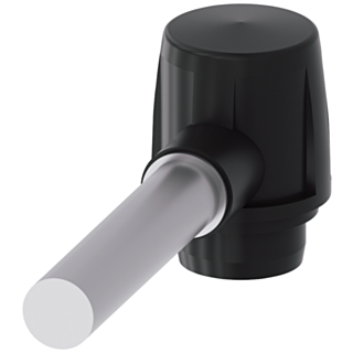 Actuator head for plastic hinge switch with solid shaft D=10 mm