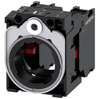 Holder for 3 modules, metal, 1 NC, 1 NC, screw terminal