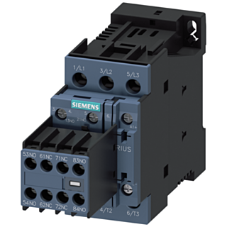 Contactor, AC-3e, 17 A/7.5 kW/400 V, 3-pole, 24 V DC, 3 NO+3 NC, screw terminal